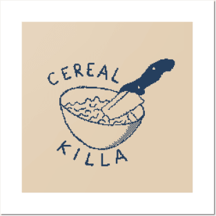 Cereal Killa - Serial Killer - Funny 1 bit pixel art Posters and Art